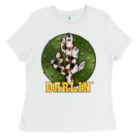 White cowhide darlin Ladies Tee - JahusDesignShop