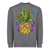 Storm pineapple with headphone Heavyweight Sweatshirt - BarkalooDesign
