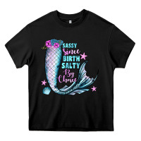 Black sassy since birth salty by choice Heavy Core Tee - JahusDesignShop