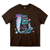 Chocolate Brown sassy since birth salty by choice Heavy Core Tee - JahusDesignShop