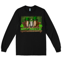 Black happy st. patrick's day horses with leprechaun hat and bandana Long Sleeve Tee - RanaPortraitStore