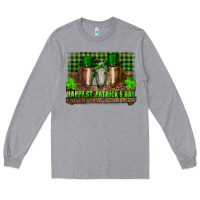 Heather Grey happy st. patrick's day horses with leprechaun hat and bandana Long Sleeve Tee - RanaPortraitStore