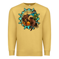 Antique Gold gemstone cowboy Premium Sweatshirt - OliviaCreatesArt