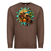 Chestnut gemstone cowboy Premium Sweatshirt - OliviaCreatesArt