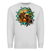 Dove Grey gemstone cowboy Premium Sweatshirt - OliviaCreatesArt