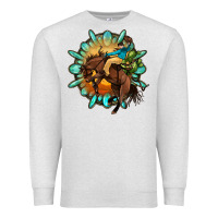 Oatmeal Heather gemstone cowboy Premium Sweatshirt - OliviaCreatesArt