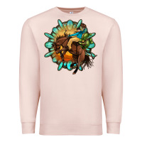 Pale Pink gemstone cowboy Premium Sweatshirt - OliviaCreatesArt