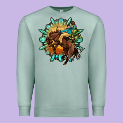 Gemstone Cowboy Premium Sweatshirt Designed By Oliviacreatesart