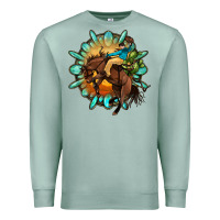 Seafoam gemstone cowboy Premium Sweatshirt - OliviaCreatesArt