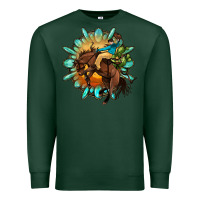 Sports Green gemstone cowboy Premium Sweatshirt - OliviaCreatesArt