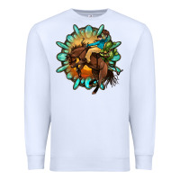 White gemstone cowboy Premium Sweatshirt - OliviaCreatesArt