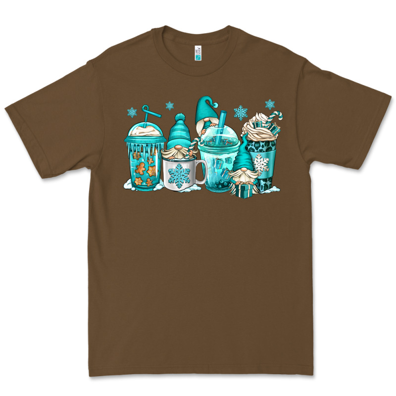 Winter Christmas Gnomes Coffee Cups Premium Tee by Jasminsmagicworld | Teevron