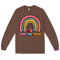 Chestnut teach love inspire rainbow Long Sleeve Tee - Artiststas