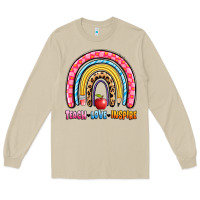 Mushroom teach love inspire rainbow Long Sleeve Tee - Artiststas