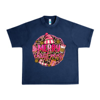 Navy pink merry christmas Urban Heavy Tee - MaliasSmallBusiness