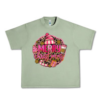 Oil Green pink merry christmas Urban Heavy Tee - MaliasSmallBusiness
