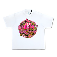White pink merry christmas Urban Heavy Tee - MaliasSmallBusiness