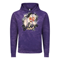 Cloud Purple believe buffalo plaid white christmas santa claus Vintage Hoodie - MaliasSmallBusiness