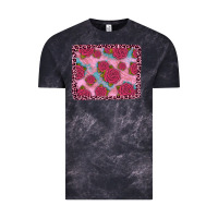 Cloud Black pink rose leopard background Vintage Tee - JahusDesignShop