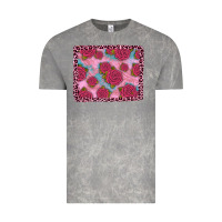 Cloud Rock pink rose leopard background Vintage Tee - JahusDesignShop