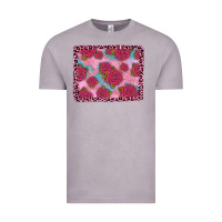 Vintage Zinc pink rose leopard background Vintage Tee - JahusDesignShop