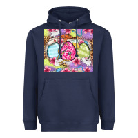 Navy Easter eggs Nurse Heavyweight Hoodie - OliviaCreatesArt