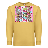 Antique Gold Happy Easter bunnies eggs 20oz skinny tumbler Premium Sweatshirt - OliviaCreatesArt