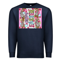 Navy Happy Easter bunnies eggs 20oz skinny tumbler Premium Sweatshirt - OliviaCreatesArt