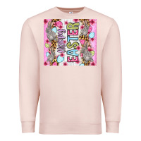 Pale Pink Happy Easter bunnies eggs 20oz skinny tumbler Premium Sweatshirt - OliviaCreatesArt