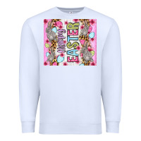 White Happy Easter bunnies eggs 20oz skinny tumbler Premium Sweatshirt - OliviaCreatesArt