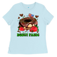 Baby Blue donut panic Ladies Tee - AdoDesignShop