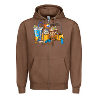 Chestnut Volleyball coffee cups Zipper Hoodie - HowdyJamesFarm