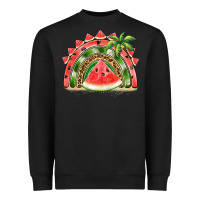 Black watermelon slice  rainbow Heavyweight Sweatshirt - BarkalooDesign