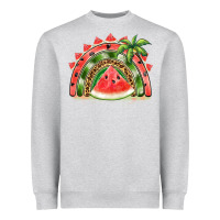 Heather Grey watermelon slice  rainbow Heavyweight Sweatshirt - BarkalooDesign