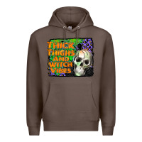 Coffee thick thighs and witch vibes Premium Hoodie - JahusDesignShop