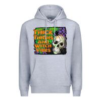 Heather Grey thick thighs and witch vibes Premium Hoodie - JahusDesignShop