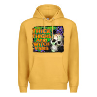 Mustard thick thighs and witch vibes Premium Hoodie - JahusDesignShop