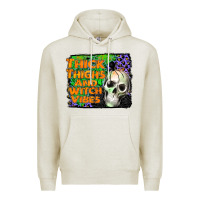 Thick Thighs And Witch Vibes Premium Hoodie | Teevron