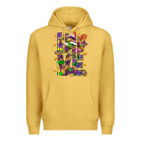 Antique Gold Mardi Gras love lips Premium Hoodie - HowdyJamesFarm