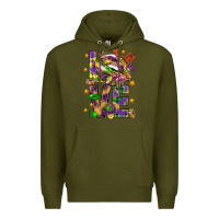 Army Green Mardi Gras love lips Premium Hoodie - HowdyJamesFarm