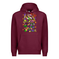 Burgundy Mardi Gras love lips Premium Hoodie - HowdyJamesFarm
