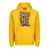 Lemon Mardi Gras love lips Premium Hoodie - HowdyJamesFarm