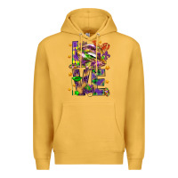 Mustard Mardi Gras love lips Premium Hoodie - HowdyJamesFarm