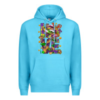 Ocean Blue Mardi Gras love lips Premium Hoodie - HowdyJamesFarm