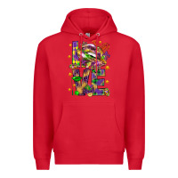 Red Mardi Gras love lips Premium Hoodie - HowdyJamesFarm