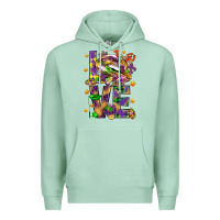 Seafoam Mardi Gras love lips Premium Hoodie - HowdyJamesFarm