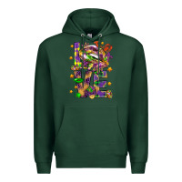 Sports Green Mardi Gras love lips Premium Hoodie - HowdyJamesFarm