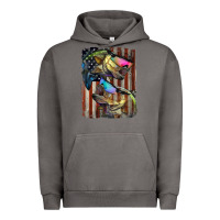 Pigment Tornado American Flag With Bass Fish Urban Hoodie - LillyAllenDesigns