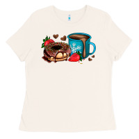 Bone donut coffee strawberry Ladies Tee - AdoDesignShop