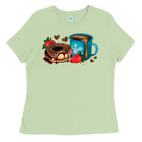 Matcha donut coffee strawberry Ladies Tee - AdoDesignShop